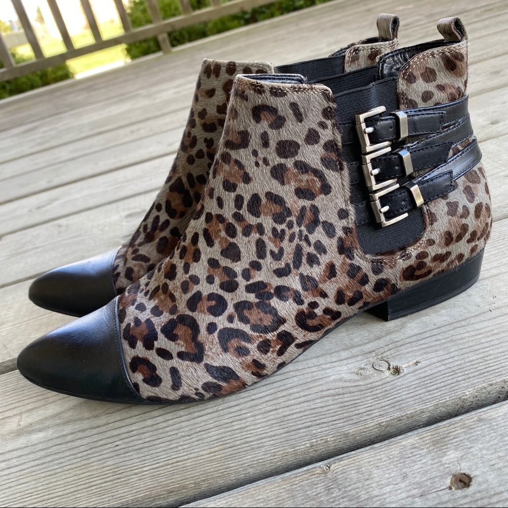 Vince Camuto Animal Print Ankle Boots